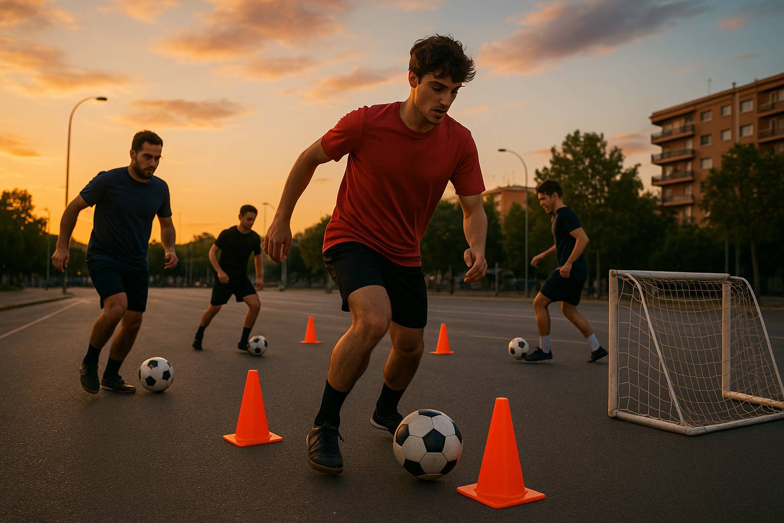 Cómo entrenar fútbol sala si solo puedes practicar en exteriores