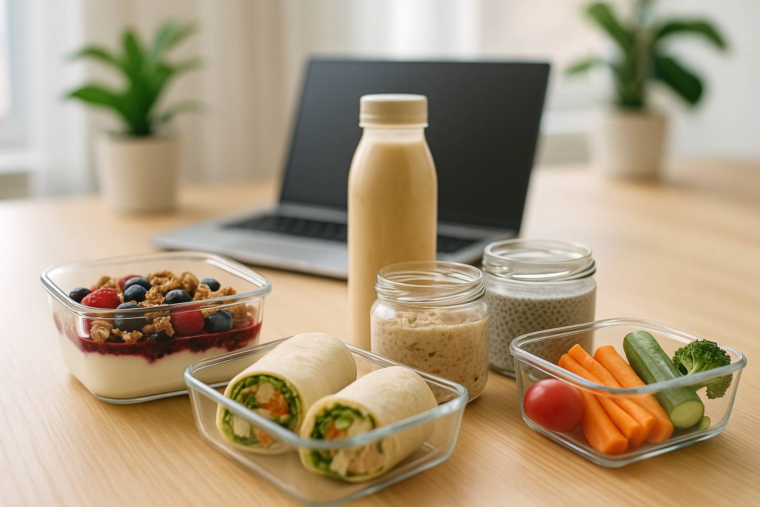 Desayunos altos en proteína sin cocinar para llevar al trabajo
