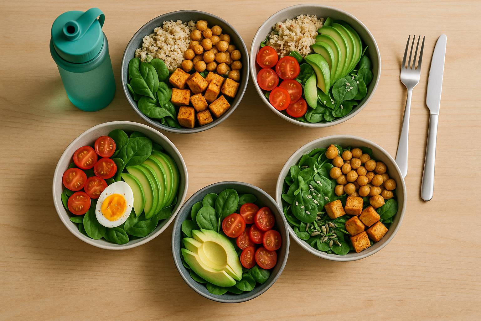 Ideas de ensaladas completas para deportistas vegetarianos