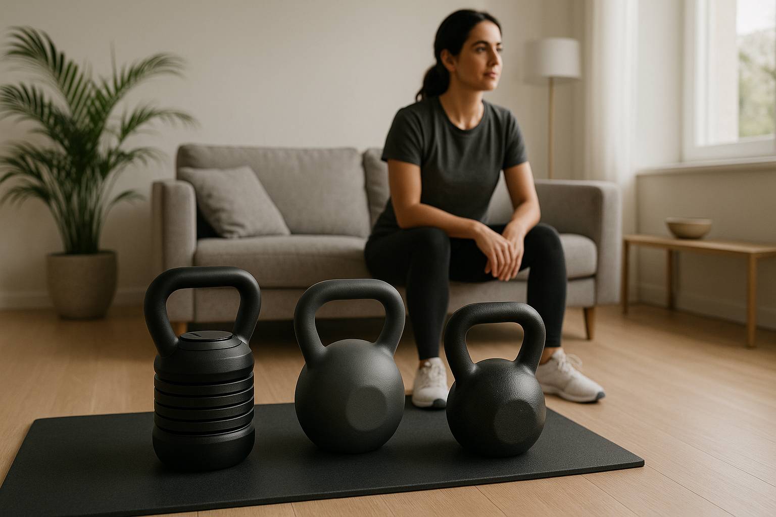 Kettlebells compactas para entrenamientos de fuerza en casa