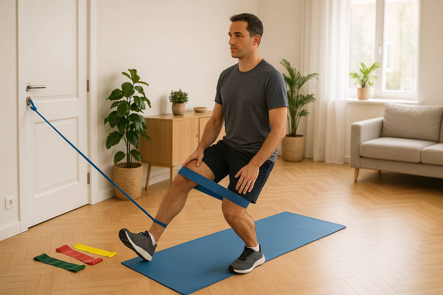 Mejores bandas elásticas para rehabilitación de rodilla en casa