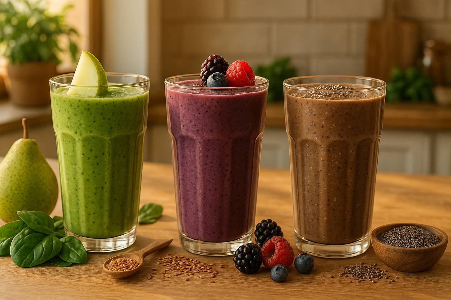 Smoothies altos en fibra para controlar el apetito por la tarde